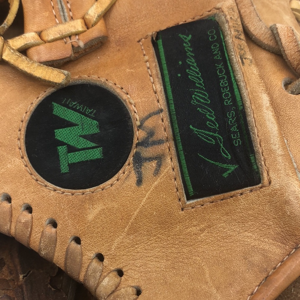 VTG TED WILLIAMS AUTOGRAPHED PRO STYLE POCKET 16156 GLOVE SEARS & ROEBUCK RHT